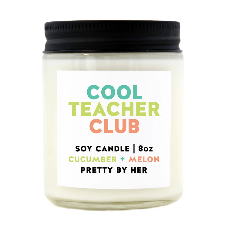 "Cool Teacher Club" 8oz Soy Candle