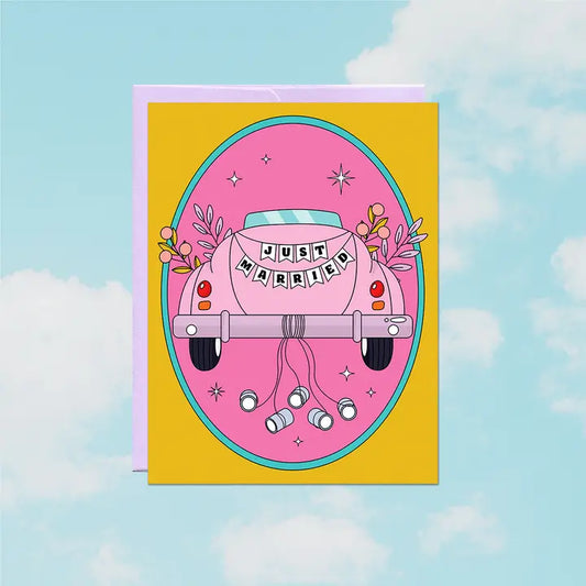 *Canadian Brand* | "Just Married" Wedding Car Card