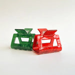 Marbled Gloss Hair Claw Clip (Red or Green)