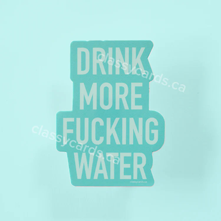 "Drink More Fucking Water" Vinyl Sticker