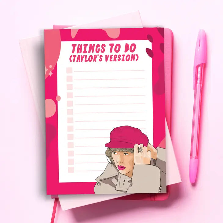 "Things To Do (Taylor's Version)" Taylor Swift Notepad