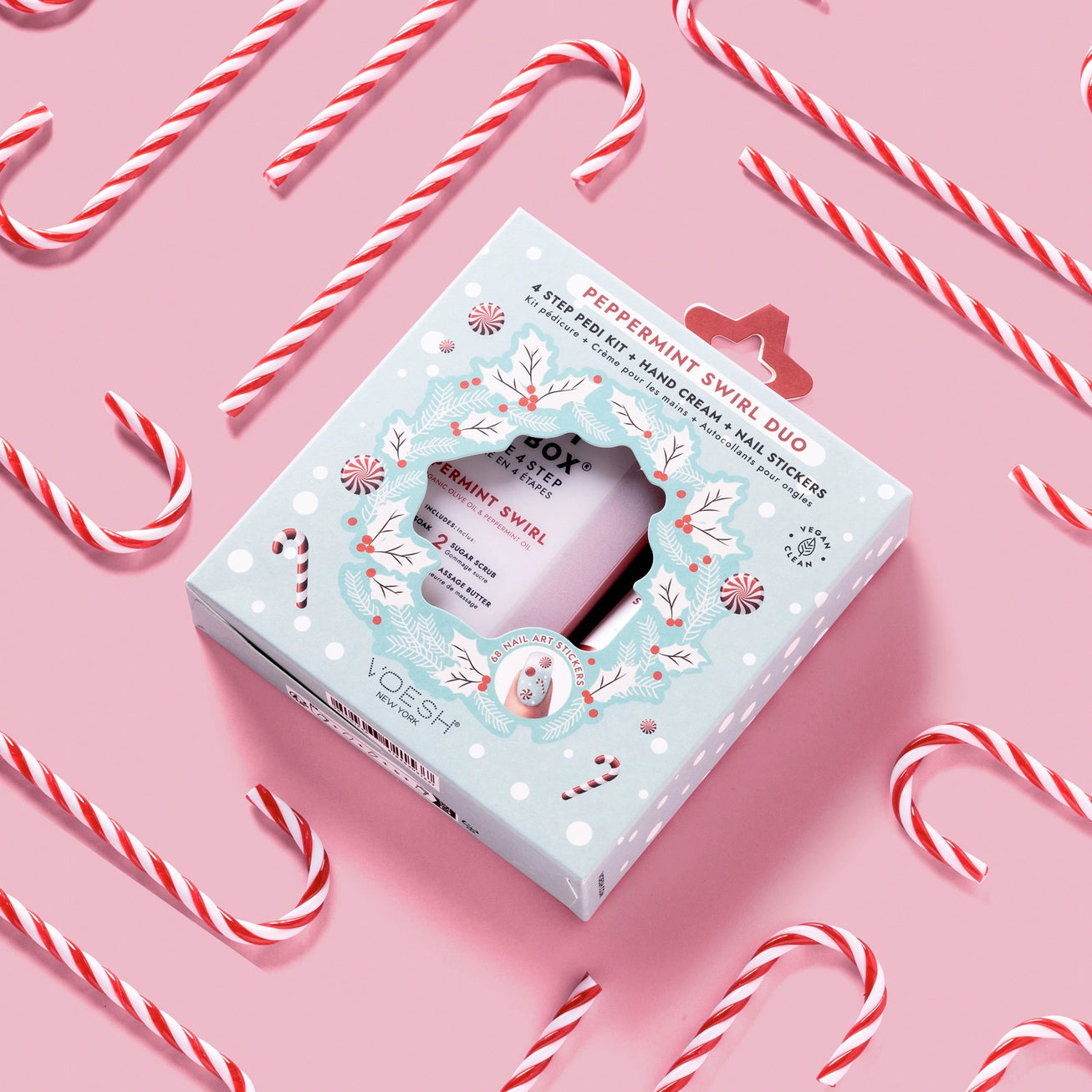 Peppermint Swirl Duo || Pedicure Kit + Hand Cream Set
