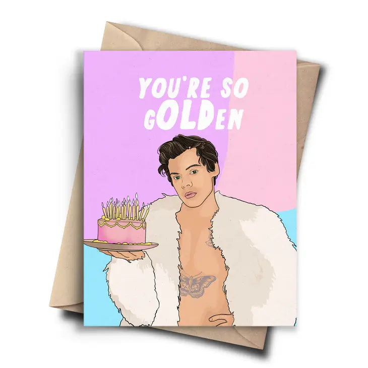 "You're So G(OLD)en" Harry Styles Birthday Card