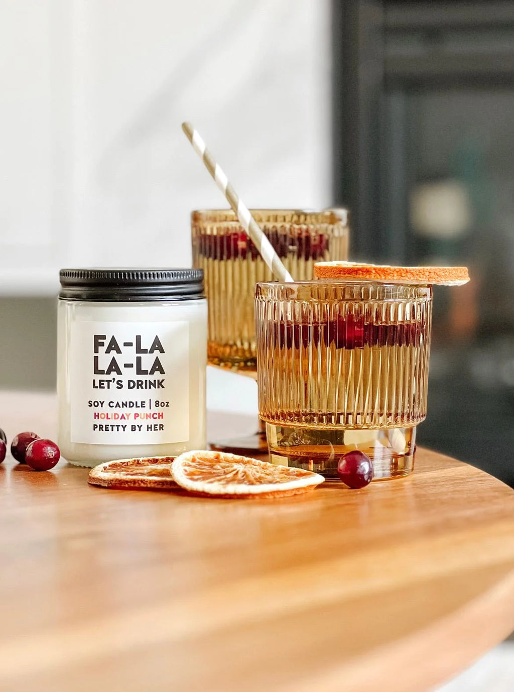 "Fa La La La Let's Drink" 8oz Soy Wax Candle