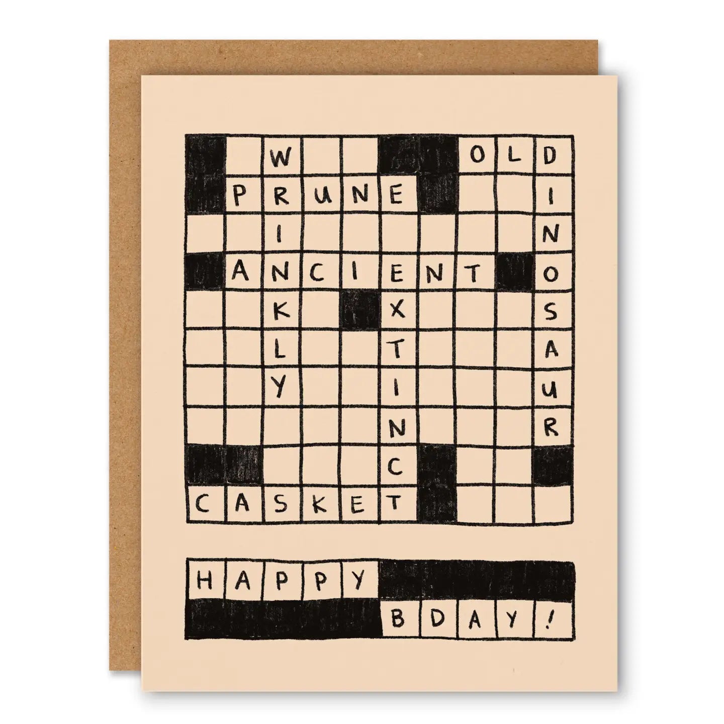 Crossword Puzzle Birthday Card