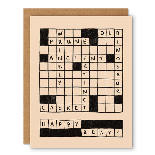 Crossword Puzzle Birthday Card