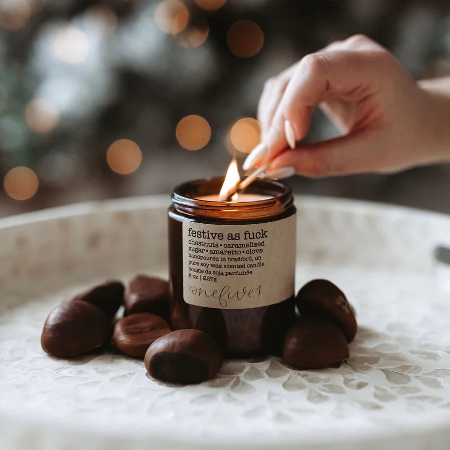 "Festive As Fuck" 8oz Soy Candle