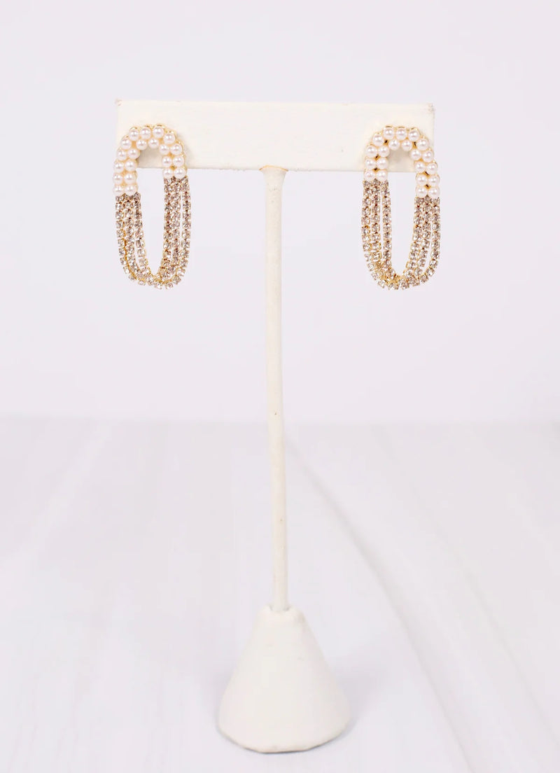 Gallagher Pearl and CZ Drop Earring