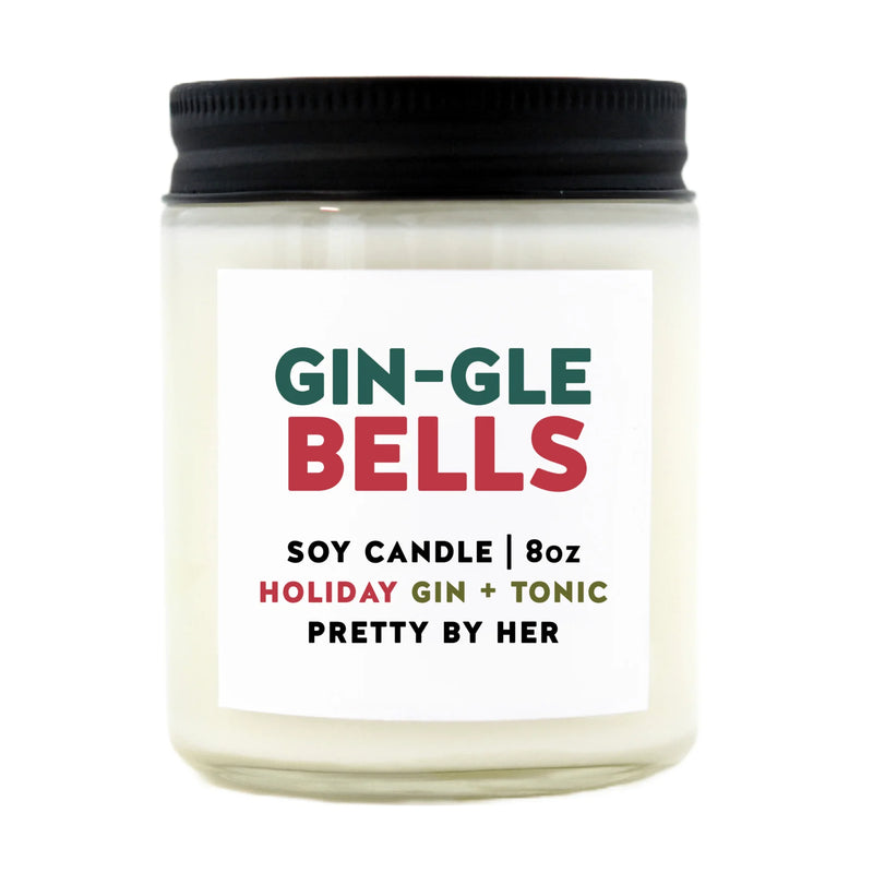 "Gin-gle Bells" 8oz Soy Wax Candle