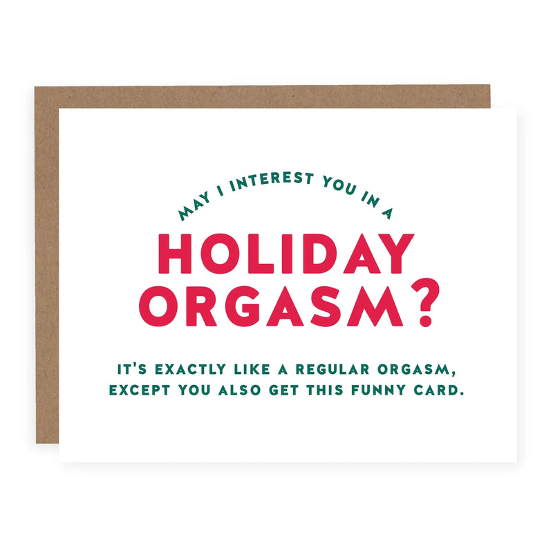 "May I Interest You In A Holiday Orgasm?" Holiday Card