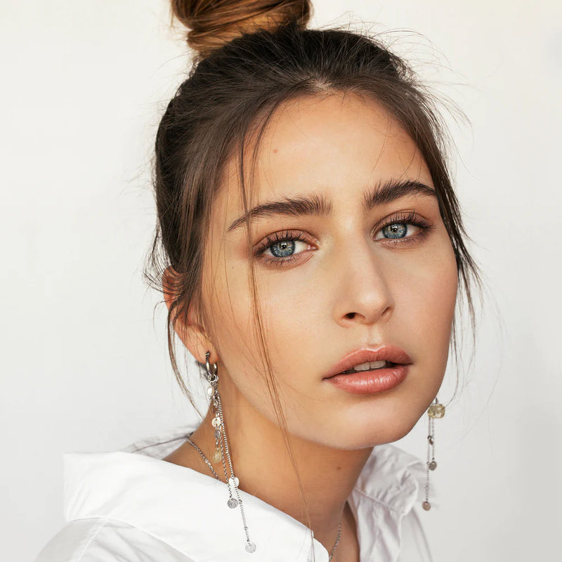 HONEY | LONG MULTI-STRAND SILVER EARRINGS