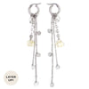 HONEY | LONG MULTI-STRAND SILVER EARRINGS