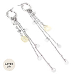 HONEY | LONG MULTI-STRAND SILVER EARRINGS