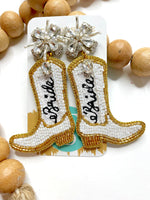 Taylor Shaye Designs || Beaded Bride Boot Earrings