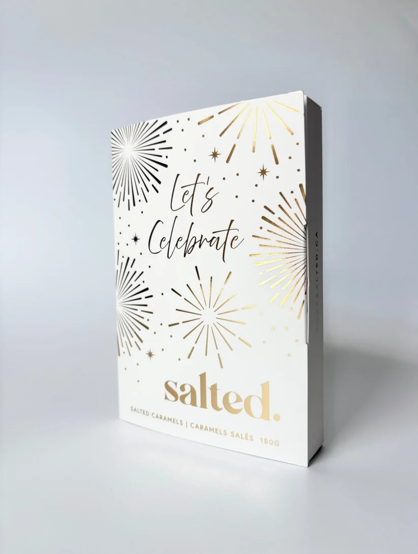 *Canadian Brand* | salted. | "Let's Celebrate" 6 Piece Salted Caramels
