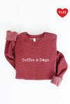 Coffee & Dogs Unisex Graphic Sweatshirt - Maroon