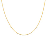 Micro Herringbone Necklace in Gold