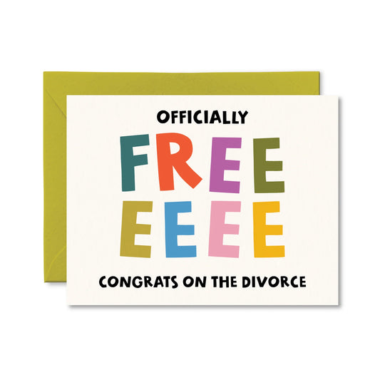 *Canadian Brand* | "Officially Freeee. Congrats on the Divorce" Divorce Card
