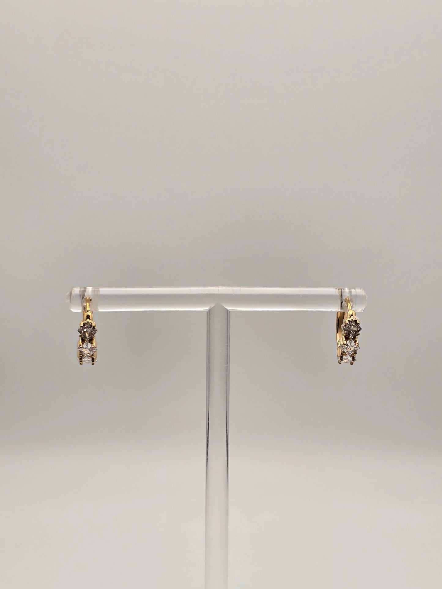 Stainless Steel Triple Sparkle Hoops