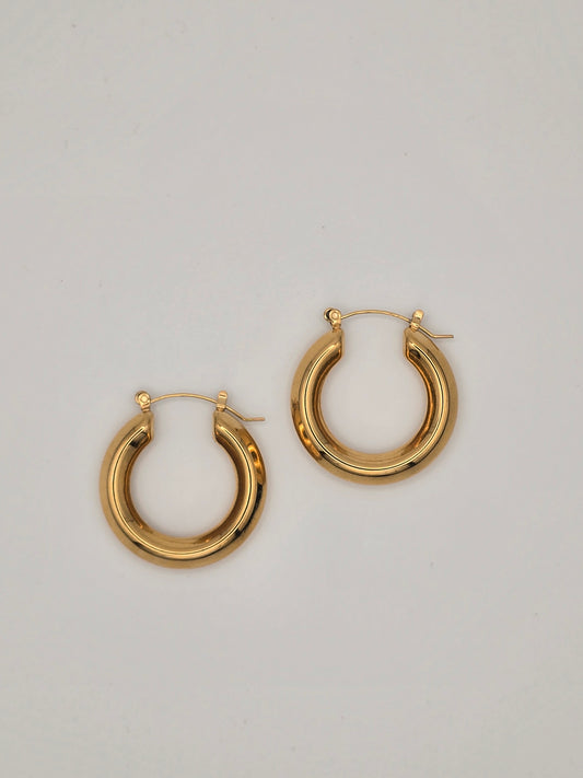 Beveled Hoop Earrings