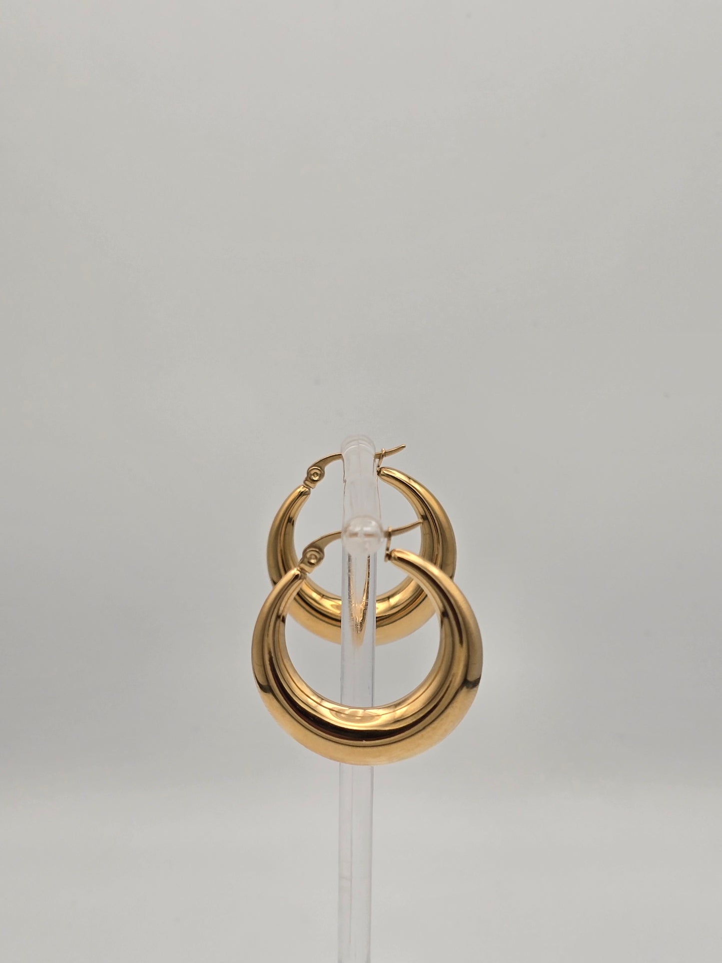 Stainless Steel Moon Hoops