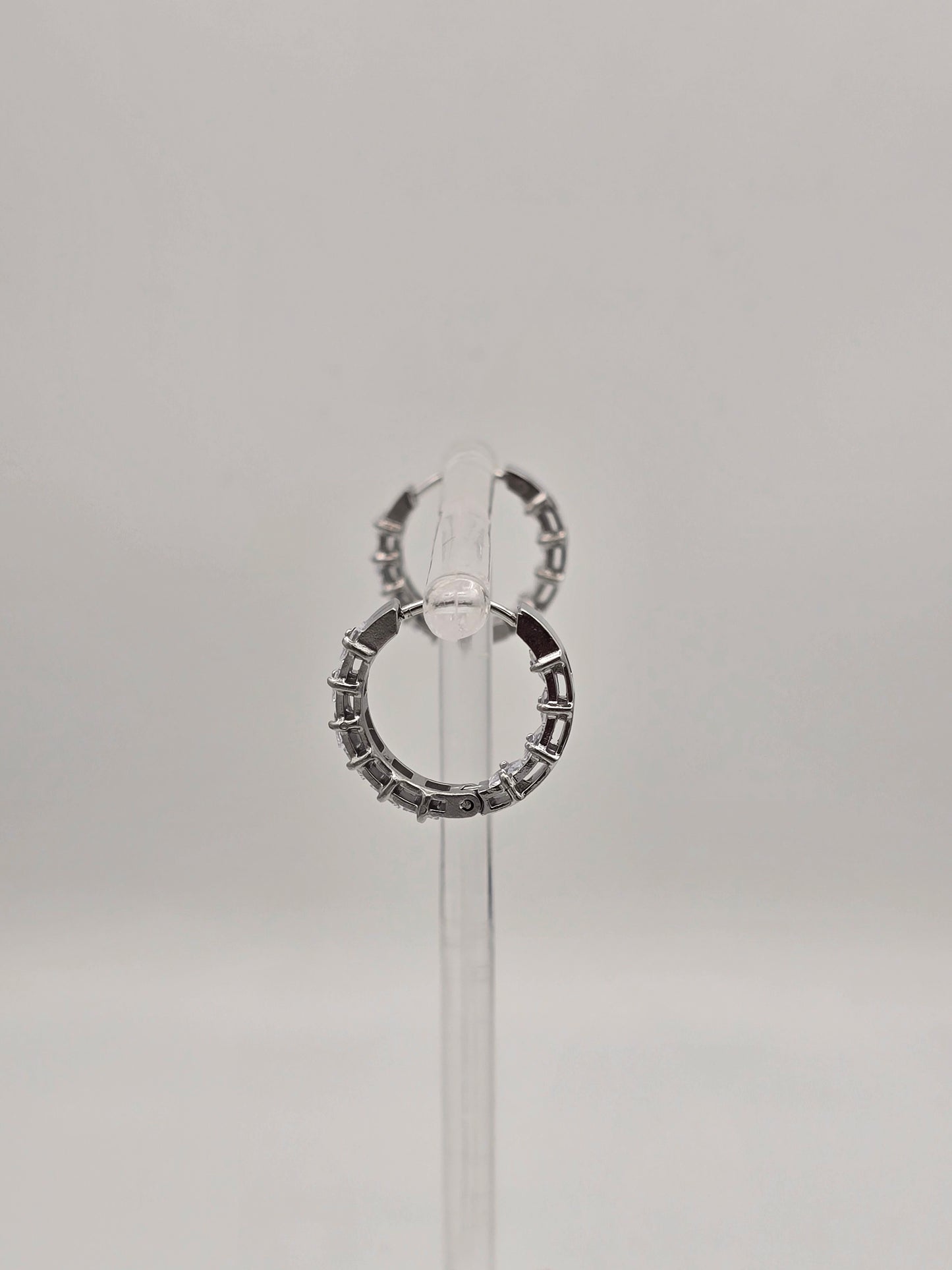 Stainless Steel Medium Sparkle Hoops in Gold or Silver