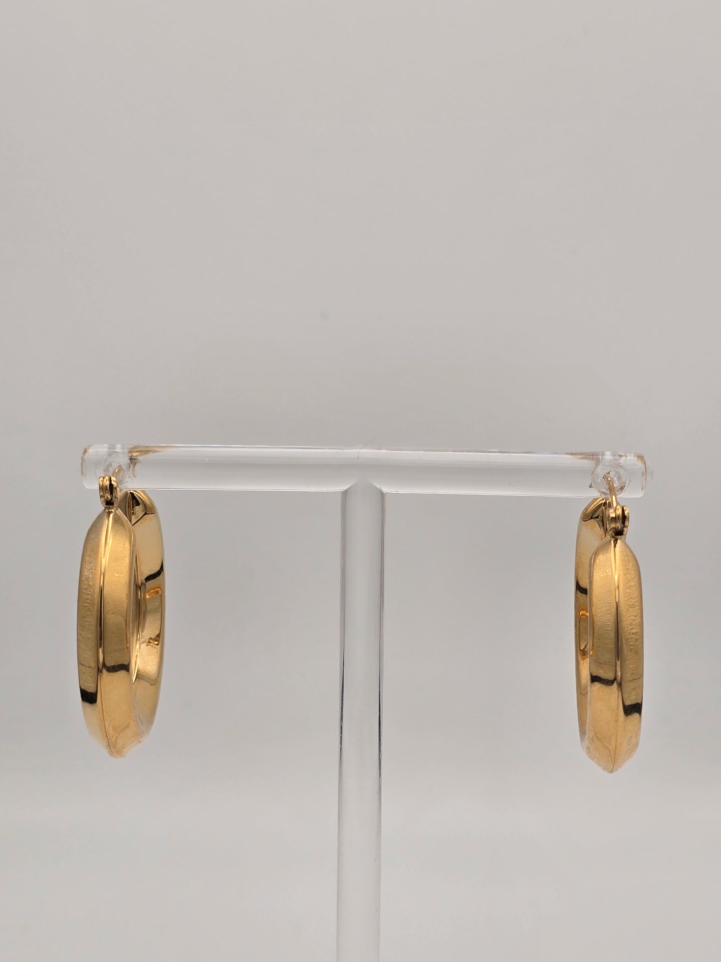 Beveled Hoop Earrings