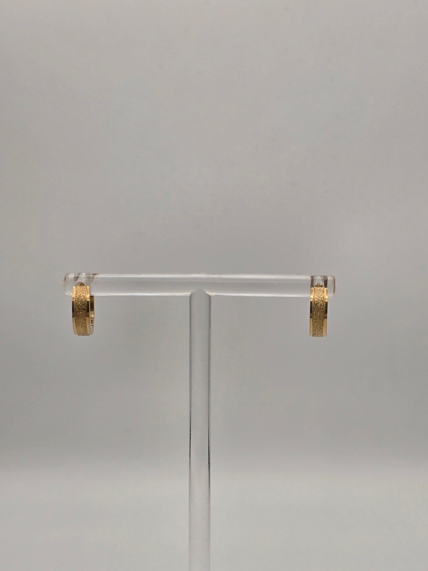 Stainless Steel Small Shimmer Hoops in Gold or Silver