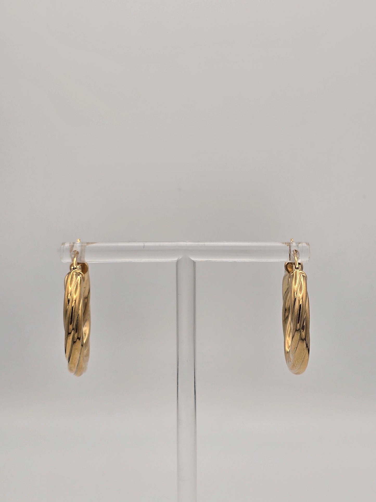 Stainless Steel Long Twist Hoops