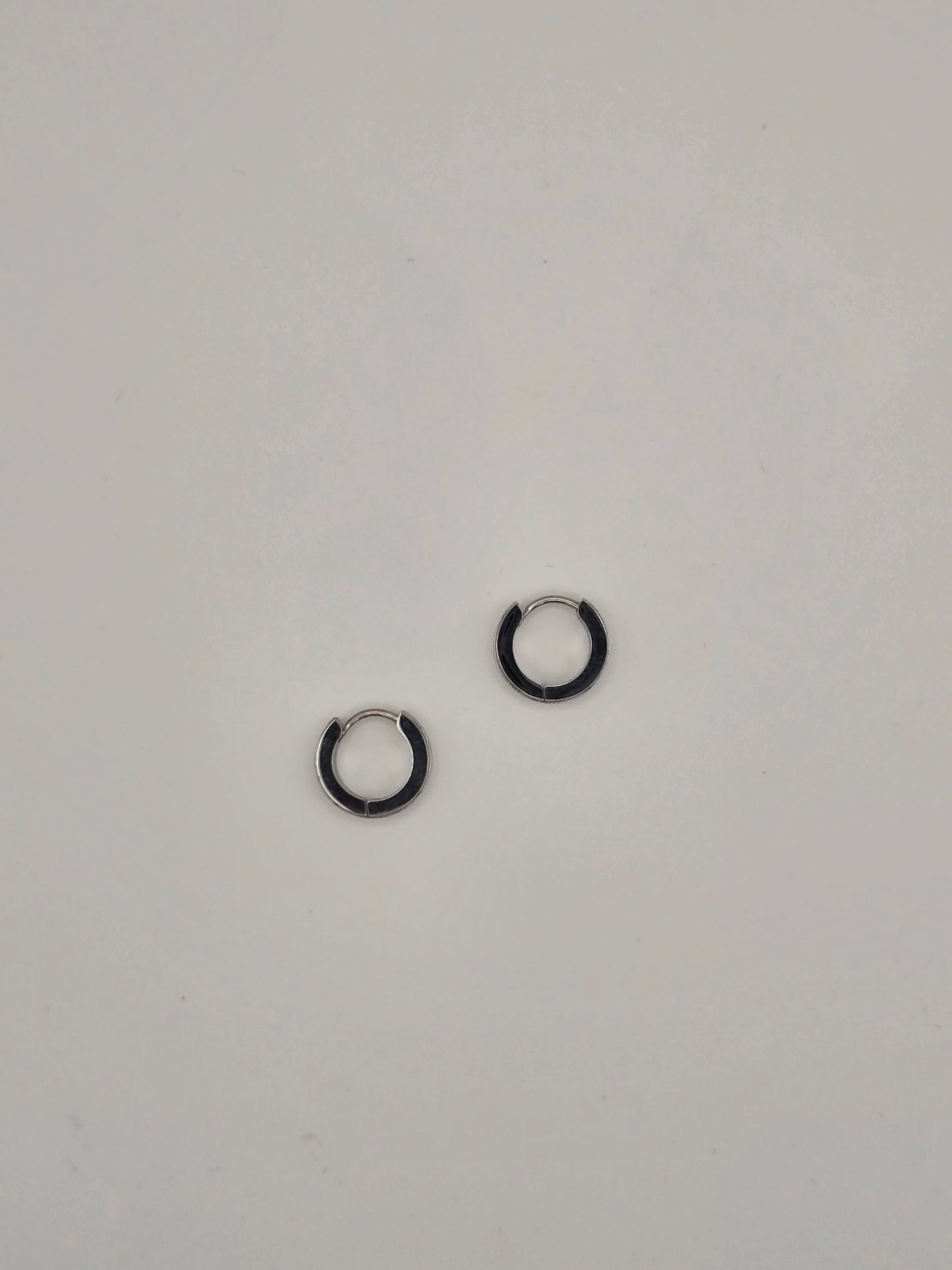 Stainless Steel Small Shimmer Hoops in Gold or Silver