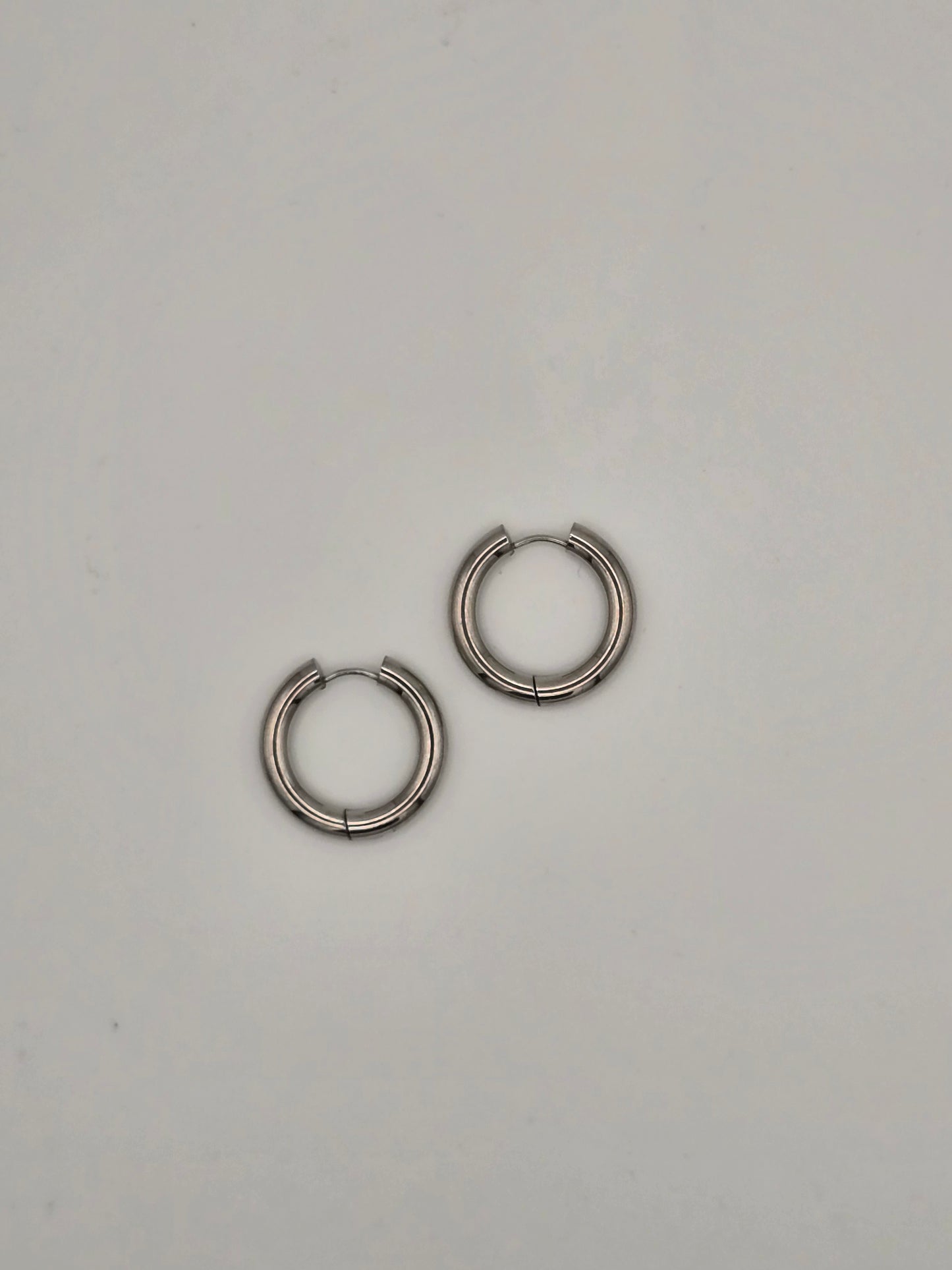 Stainless Steel Thick Hoop Earrings in Gold, Silver or Two-Tone