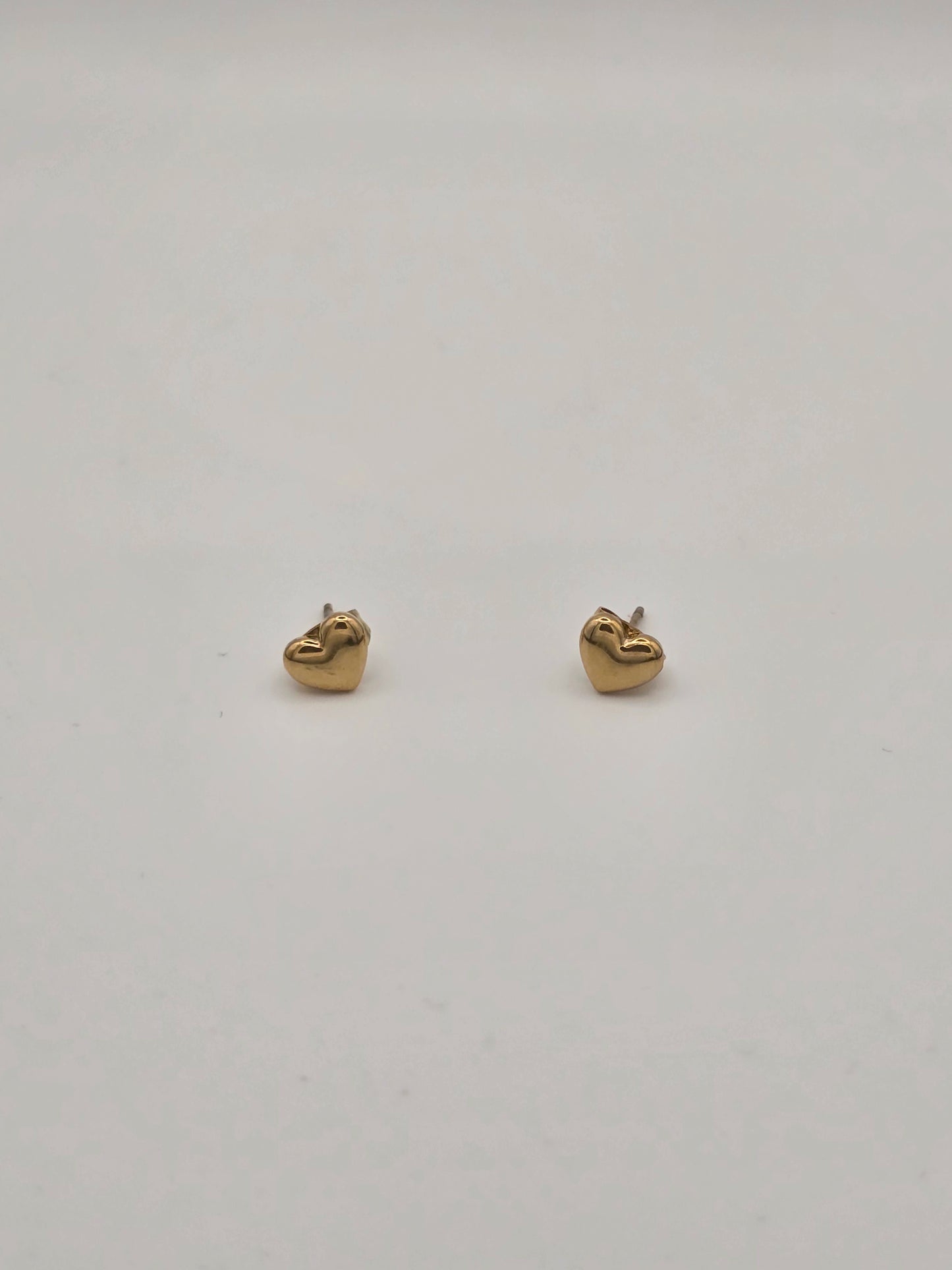Stainless Steel Small Heart Studs (Gold or Silver)