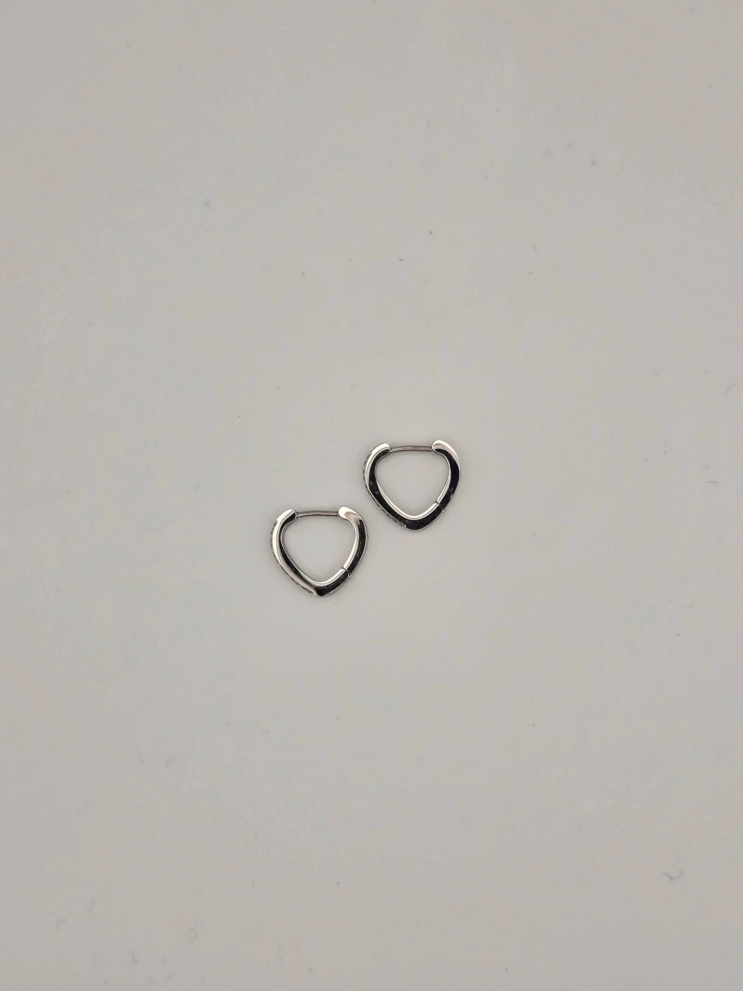 Stainless Steel Sparkle Pointed Hoops Gold or Silver