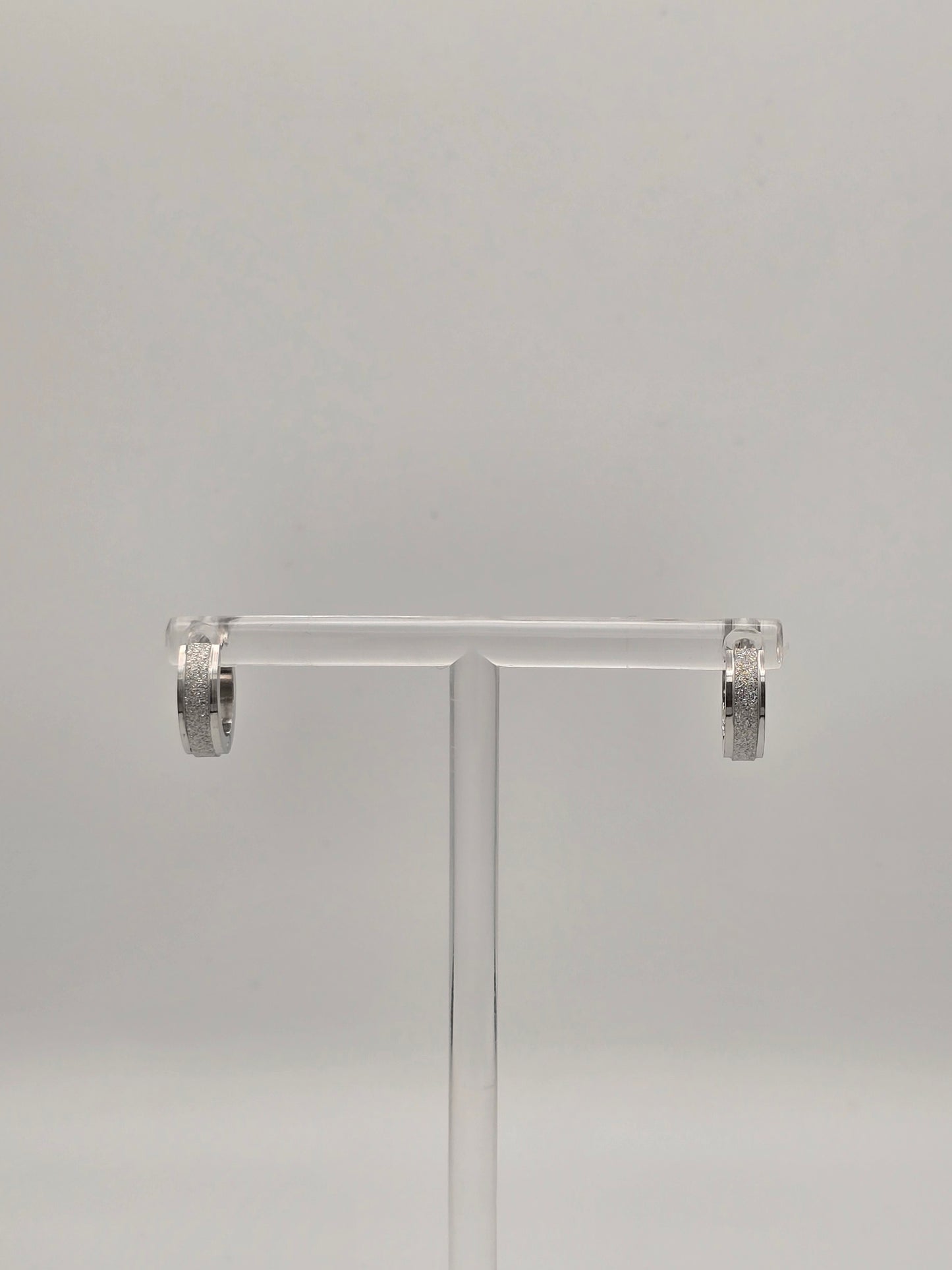 Stainless Steel Small Shimmer Hoops in Gold or Silver