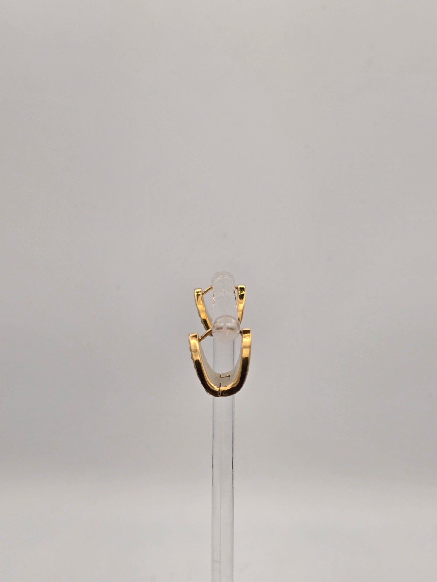 Stainless Steel Sparkle Cuff Earrings in Gold or Silver