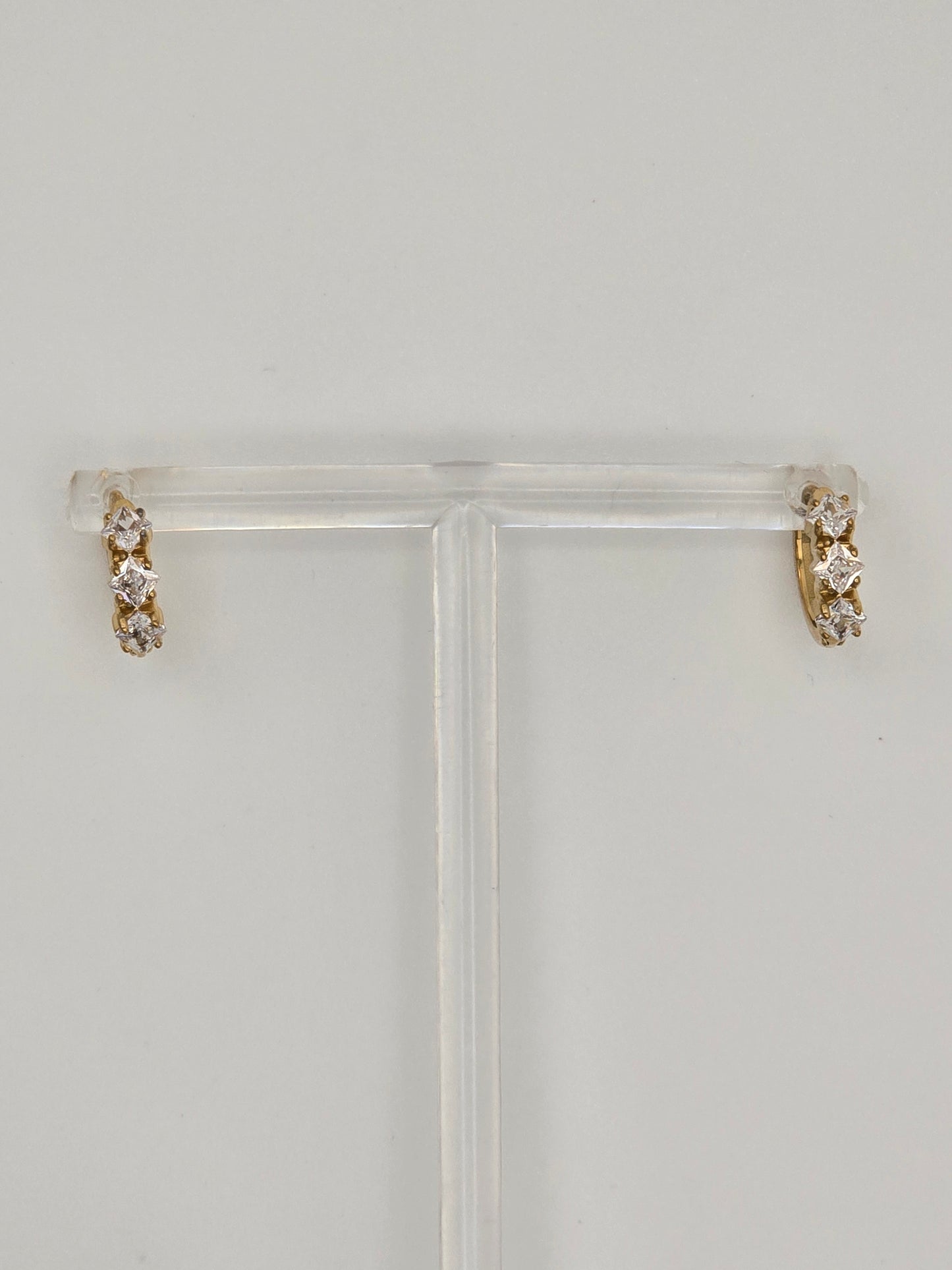 Stainless Steel Triple Sparkle Hoops