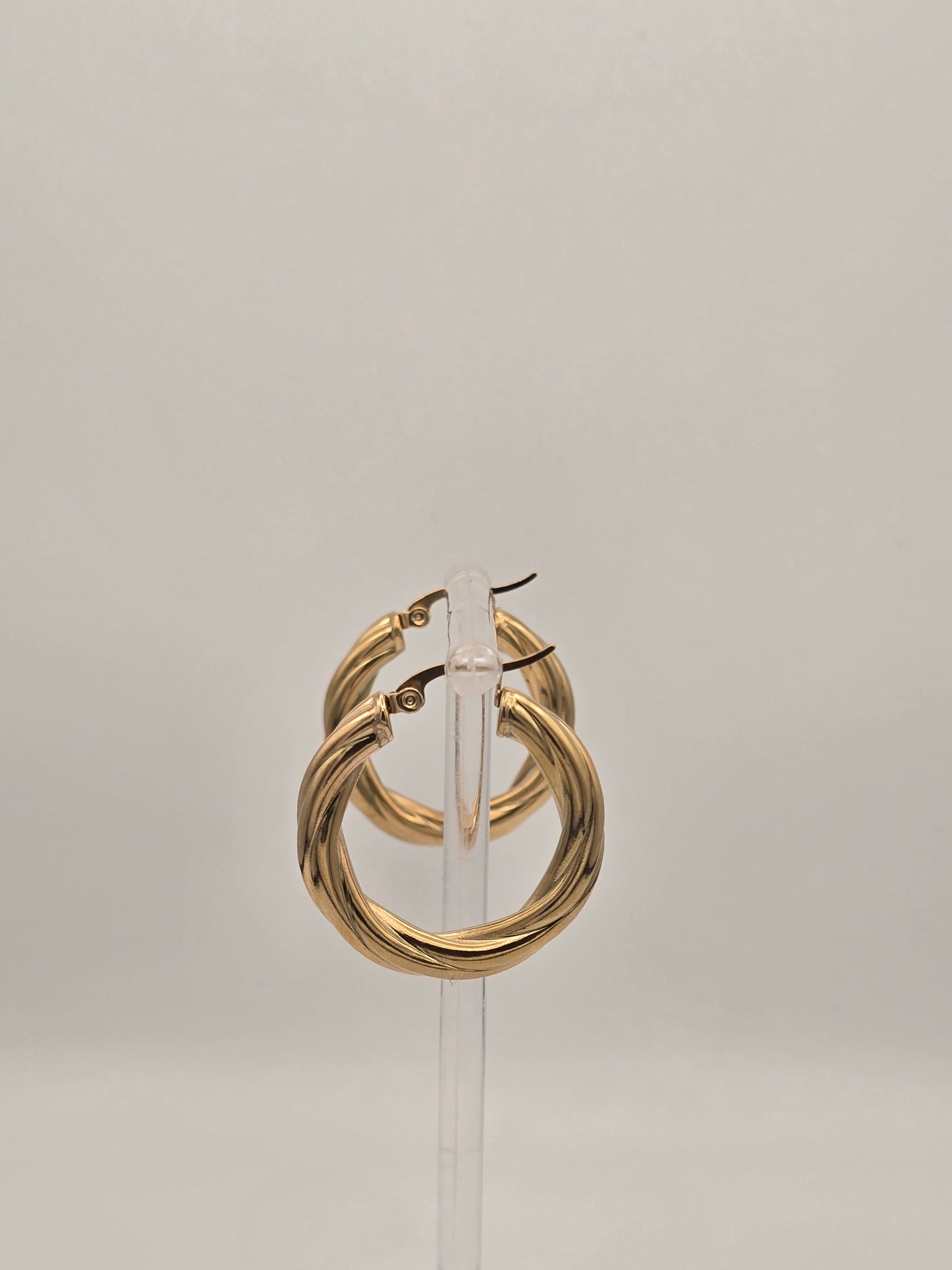 Stainless Steel Long Twist Hoops