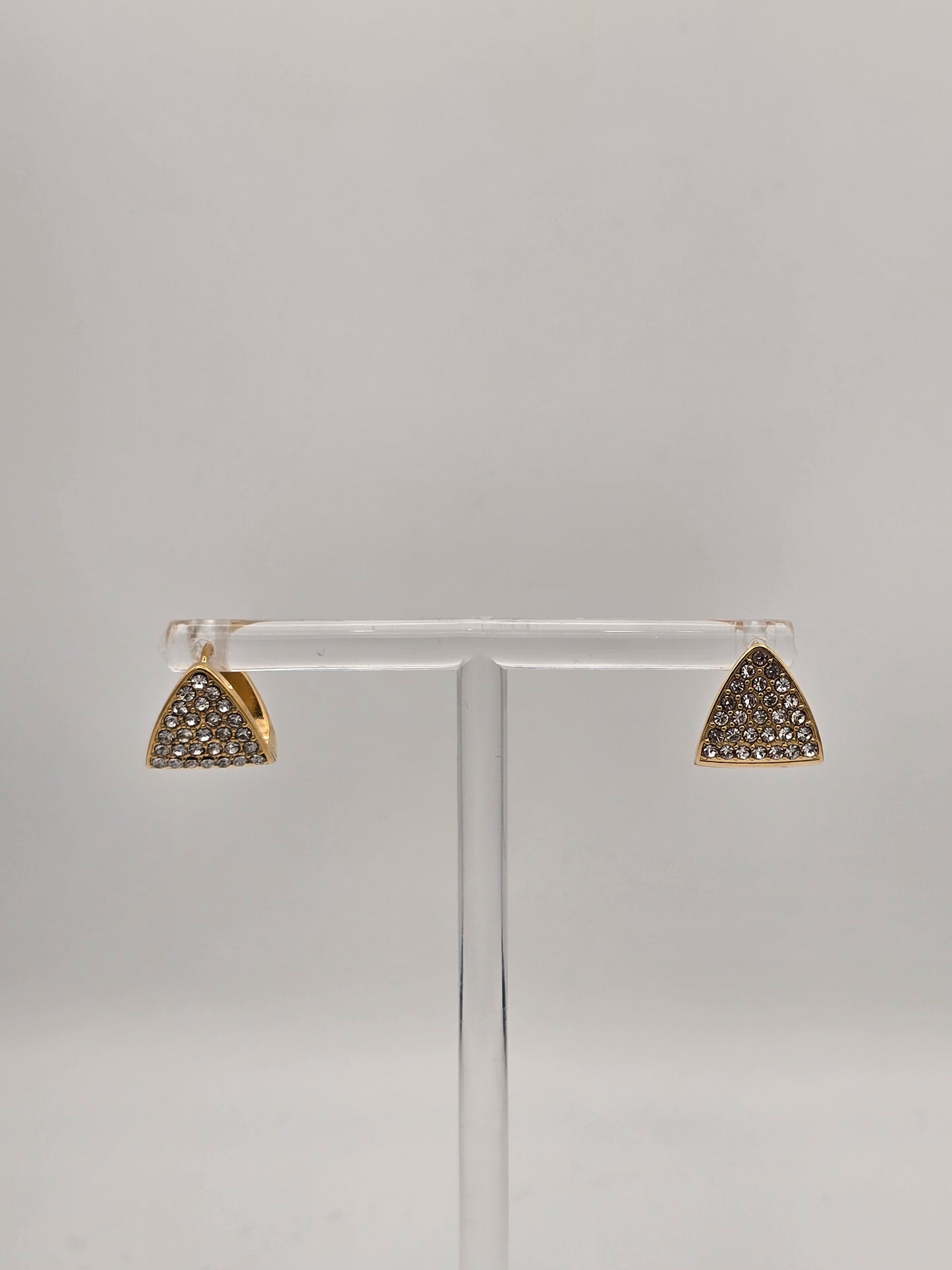 Stainless Steel Sparkle Cuff Earrings in Gold or Silver