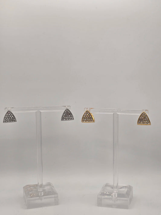 Stainless Steel Sparkle Cuff Earrings in Gold or Silver