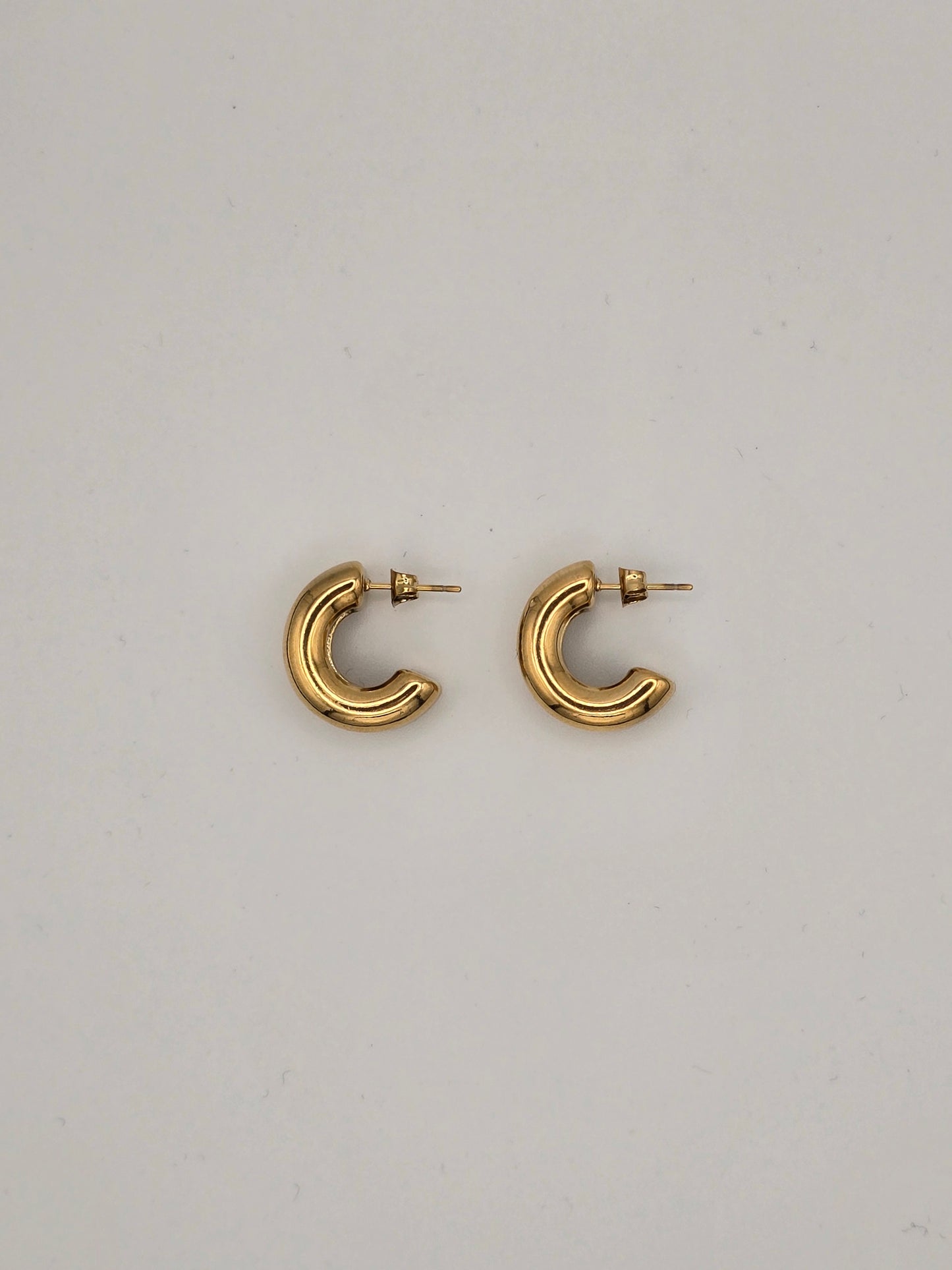 Stainless Steel Double Hoop Earrings Gold, Silver or Two-Tone