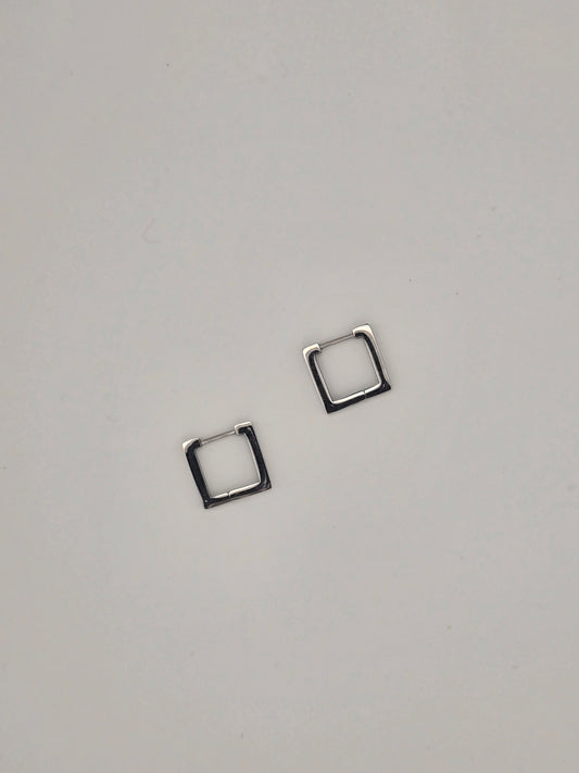 Stainless Steel Square Hoop Earrings