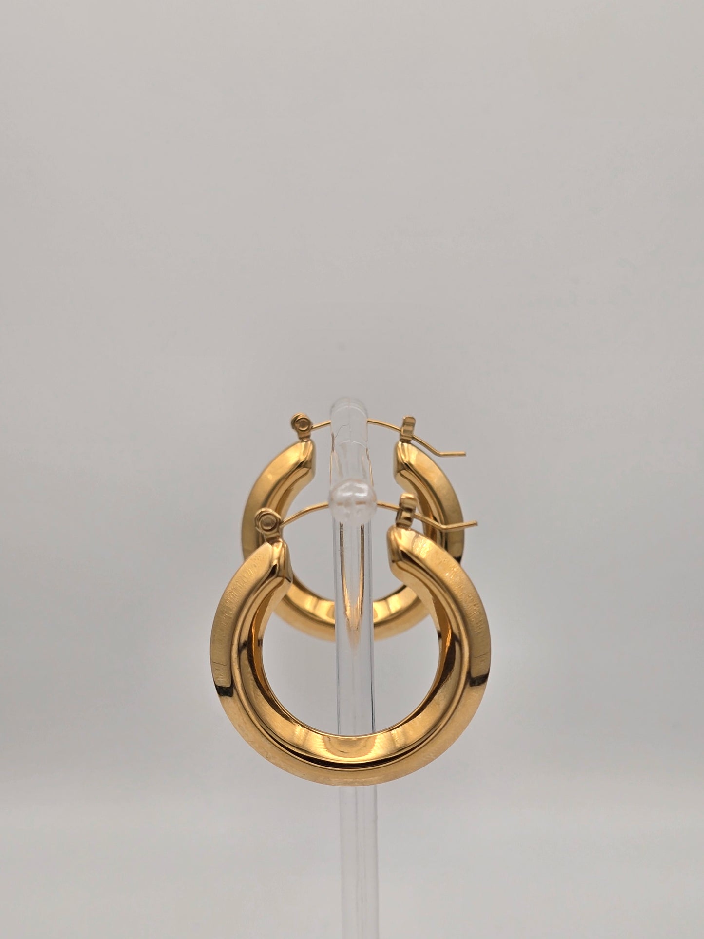 Beveled Hoop Earrings