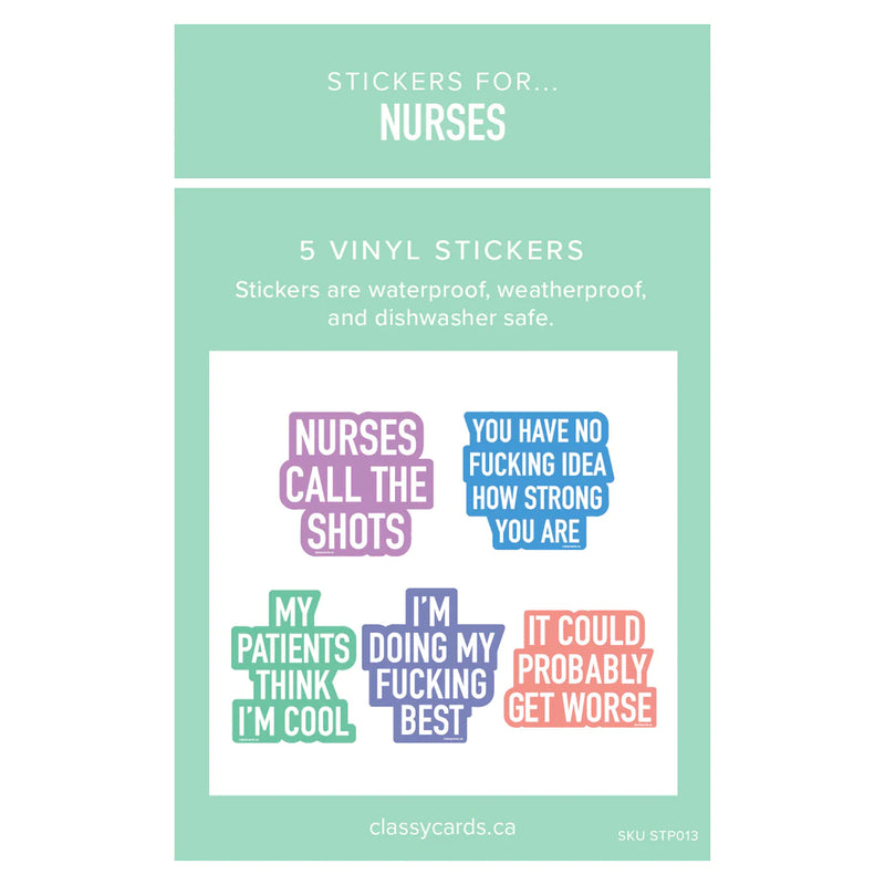 STICKERS FOR NURSES - 5 PACK