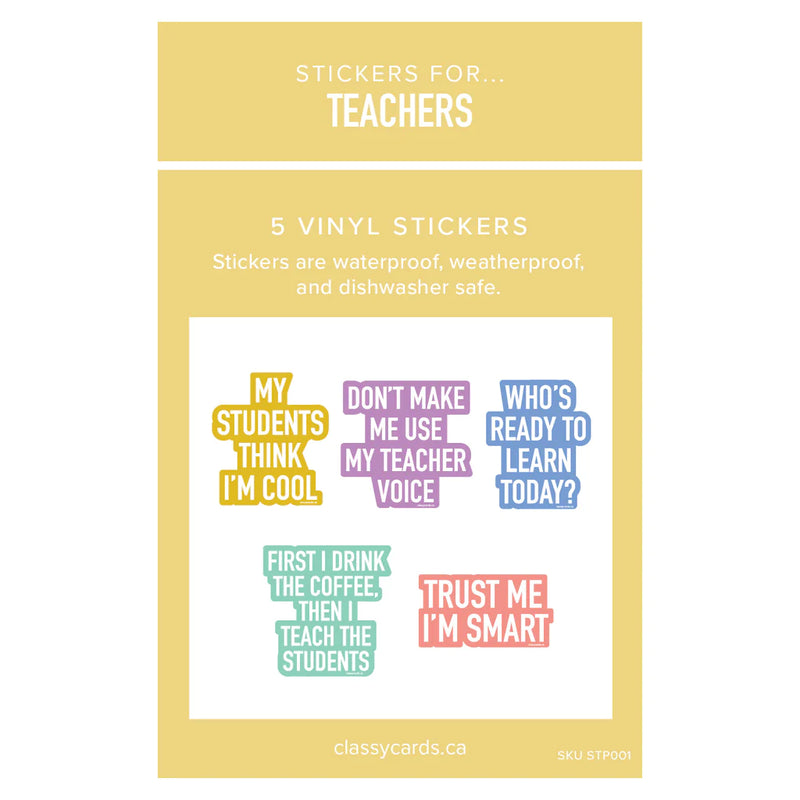 STICKERS FOR TEACHERS - 5 PACK