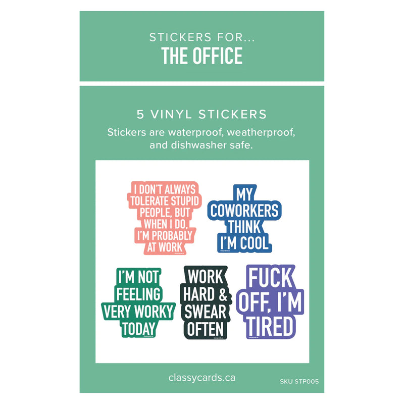 STICKERS FOR THE OFFICE - 5 PACK