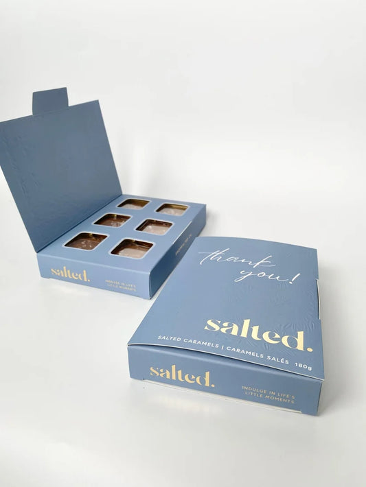 *Canadian Brand* | salted. | "Thank You!" 6 Piece Salted Caramels