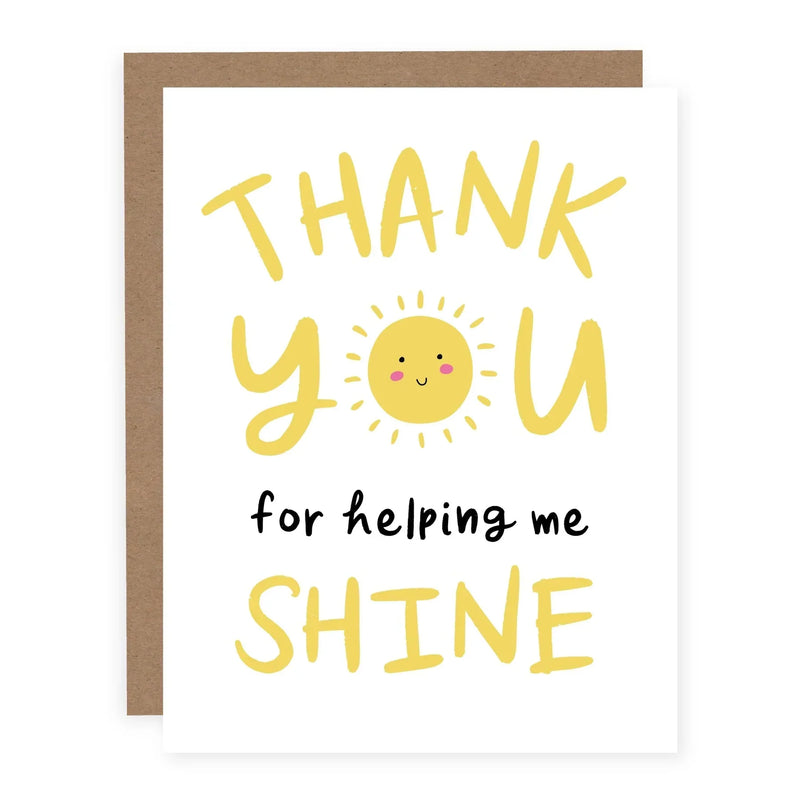 "Thank You for Helping Me Shine" || Teacher Card