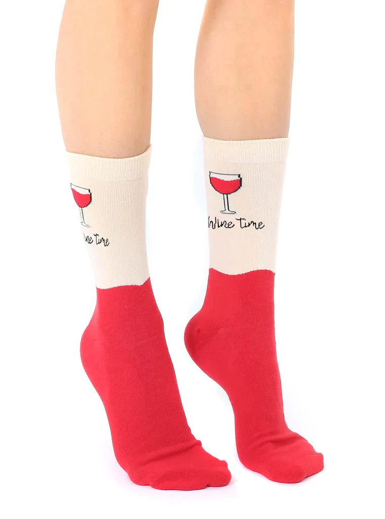 "Wine" 3D Crew Socks