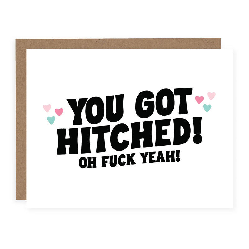 "You Got Hitched" Wedding Card