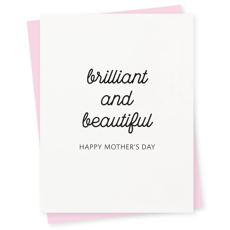 "Brilliant & Beautiful. Happy Mother's Day" Mother's Day Card